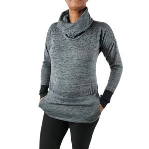 Athleta Grey Batwing & Robin Cowl Neck Sweater